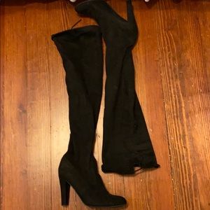 Knee high black boots